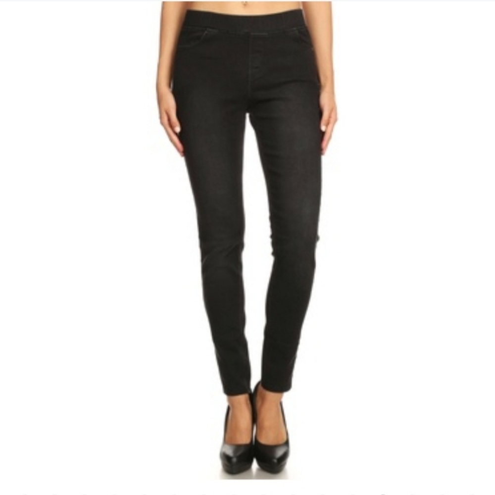 JVINI Washed Out Black Jeggings